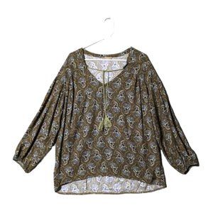 🍑CHANTAL B Halloween Skull Print 100% Viscose Women Top Relaxed LARGE (12-14)